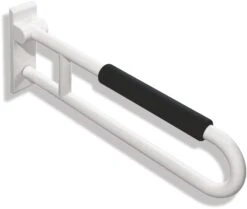 Hewi 801 Stützklappgriff 801.50.21133 700 Mm, Rubinrot, Mit Armpolster Schwarz