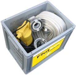 Jung Flutbox Komplett Mit Pumpe JP09479 Mit Feuerwehrschlauch Und Behälter