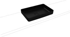 Kaldewei Miena Waschtisch-Schale 909606003676 3185, 58 X 38 Cm, Schwarz Matt 100, Ohne Überlauf, Ohne Hahnloch, Schallschutz
