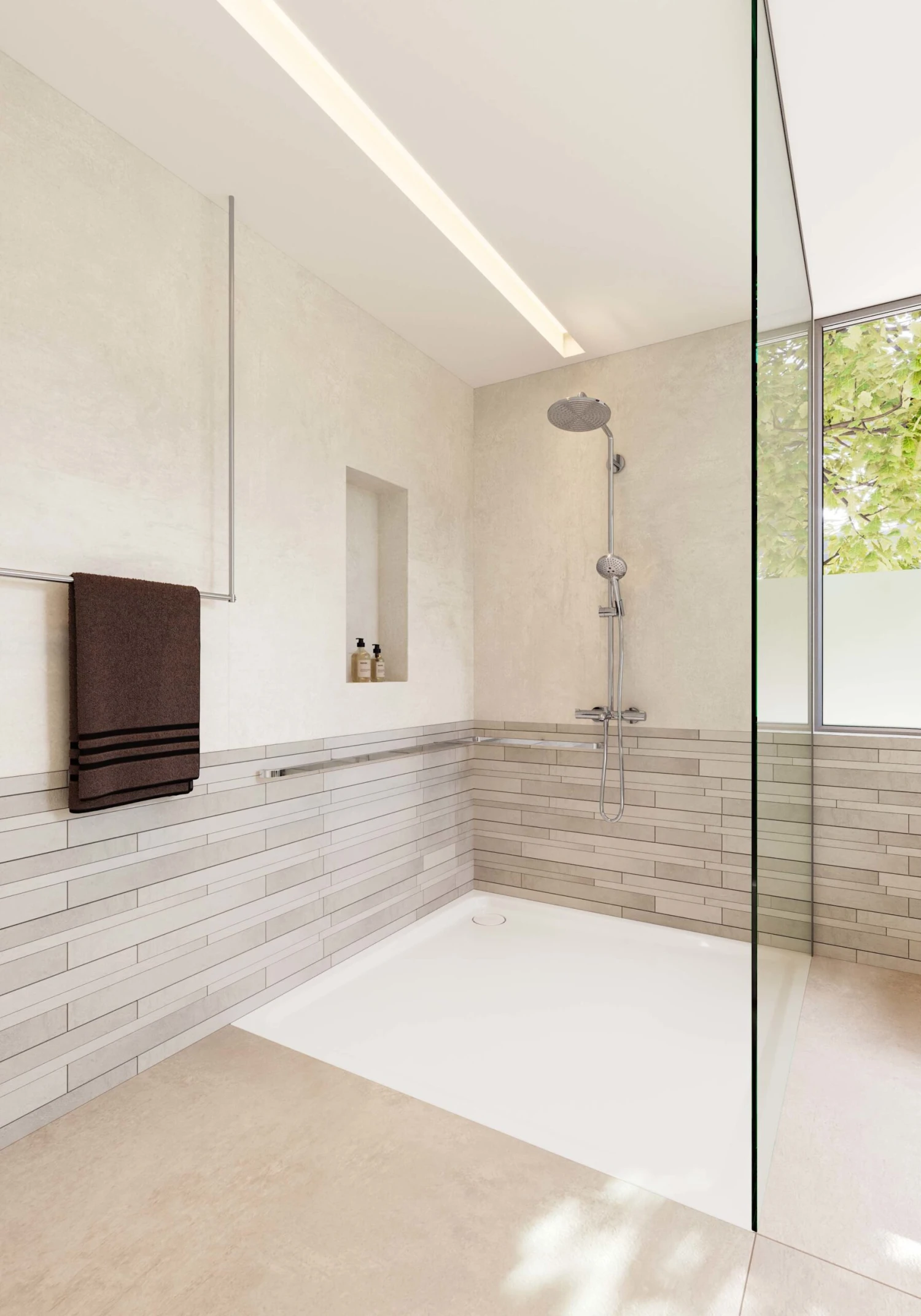 Kaldewei Superplan Xxl Duschwanne 433535003231 75x150x4cm, Mit Träger, Antislip Perl-Effekt, Pergamon – Bild 5