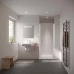 Kermi Ibiza 2000 Pendeltür PTD I2PTD080181AK 80x185cm, ESG Klar, Silber Mattglanz