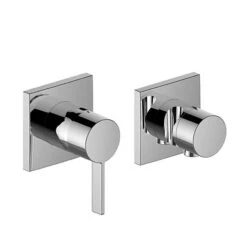 Keuco IXMO Set 59751010022 Fertigset, Umstellventil, Schlauchanschluss, Eckig