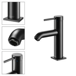 Keuco IXMO Soft 100 Black Selection Waschtischarmatur 59502372100 Ohne Ablaufgarnitur, Schwarz