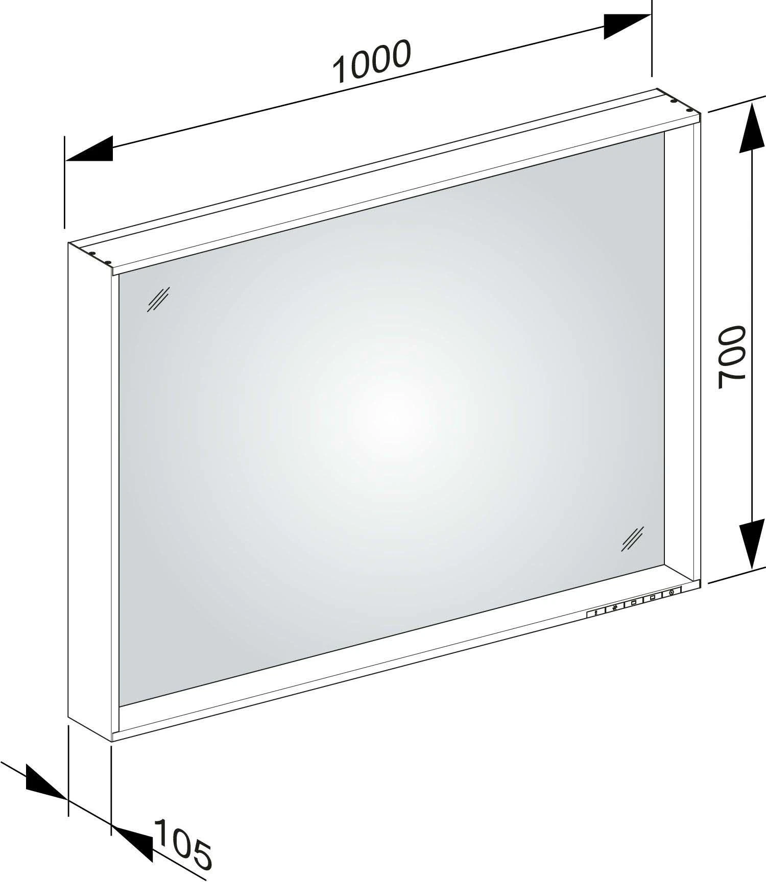 Keuco Plan Lichtspiegel 07897173000 1000x700x105mm, Stufenlos Einstellbare Lichtfarbe – Bild 2