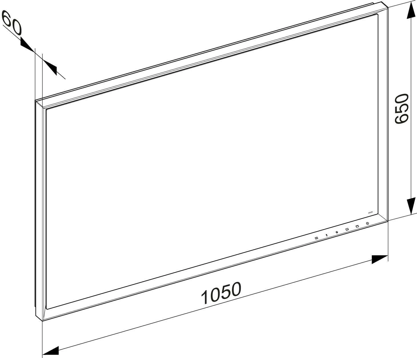 Keuco Royal Lumos Lichtspiegel 14598174003 1050x650x60mm, 65+62 Watt, Silber-gebeizt-eloxiert, Spiegelheizung – Bild 2
