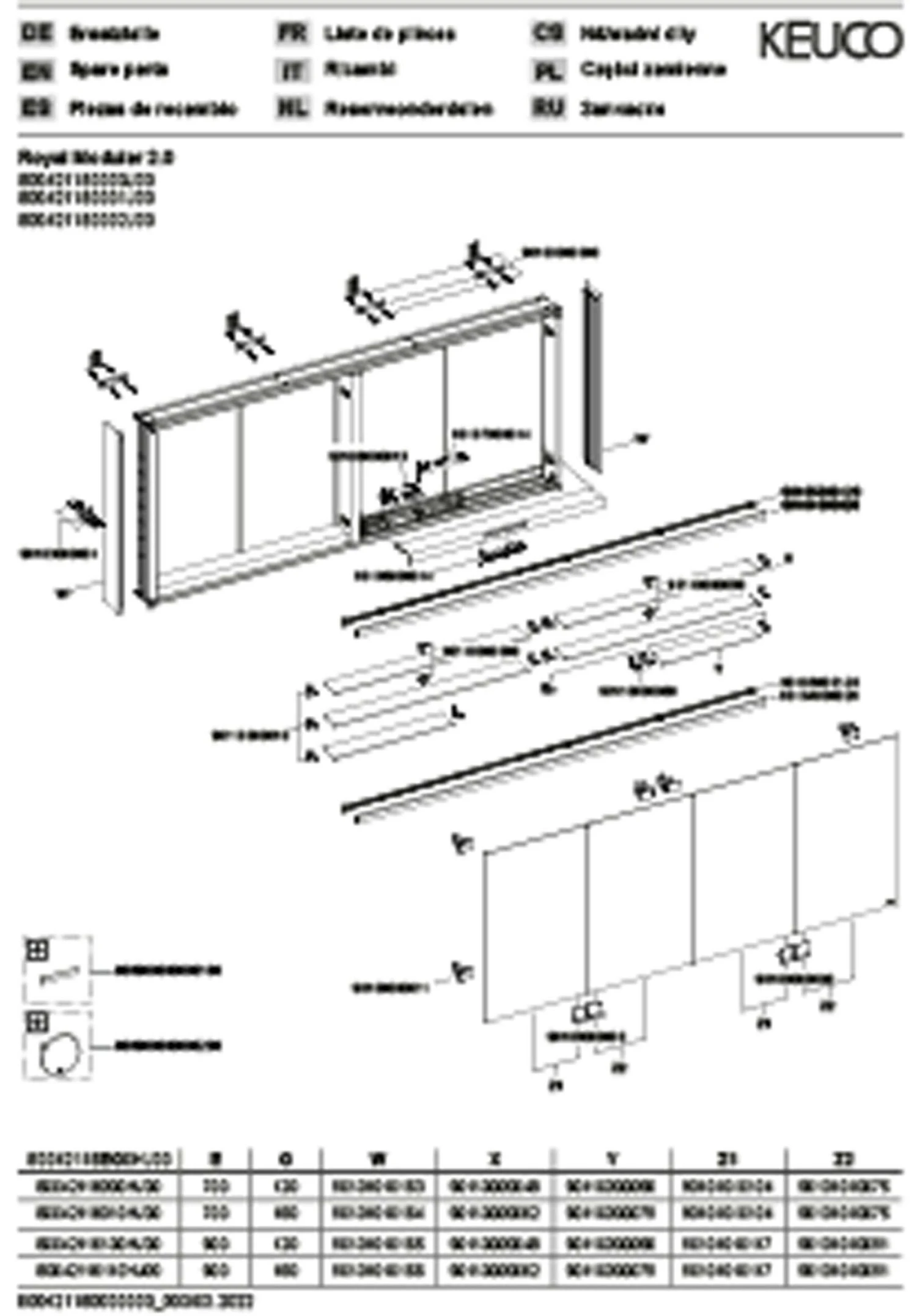 Keuco Royal Modular 2.0 Spiegelschrank 800421161100000 1600 X 900 X 160 Mm, Ohne Steckdose, Wandvorbau, 4-türig, DALI – Bild 3