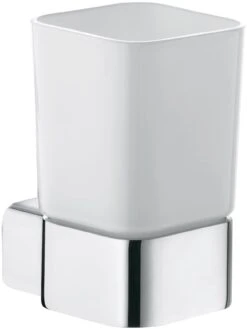 Kludi E2 Glashalter 4997505 Chrom, Mit Opalglas Weiß