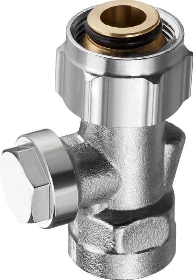 Oventrop Combi 3 Absperrverschraubung 1016166 G 3/4 ÜMxRp 1/2 IG, Messing Vernickelt – Bild 2