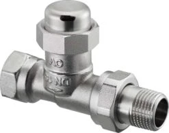 Oventrop Combi LR Heizkörper-Verschraubung 1027668 DN 25, Durchgangsform, Vernickelt