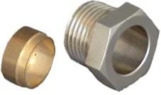 Oventrop Ofix CEP Klemmringverschraubung 1028153 G 1/2x12mm, Für IG, Messing Vernickelt