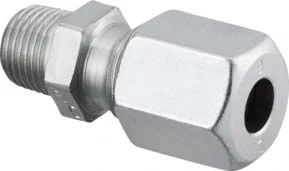 Oventrop Ofix-Oil Gerade-Verschraubung 2083060 R 3/8x6mm, Stahl, Verzinkt