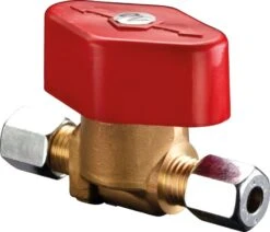 Oventrop Schnellschlussventil 2100051 6x6mm, Mit Schneidringverschraubung, Messing