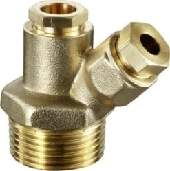 Oventrop Stopfbuchsverschraubung 2040152 R 1x8/10/12mm, Doppelt, Für Vor-/Rücklauf