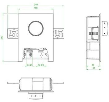 Oventrop Unibox Rücklauftemperaturregelung 1022770 Echtglas Weiß, Mit Ventil, Thermostat Und Rücklauftemperaturbegrenzer – Bild 2