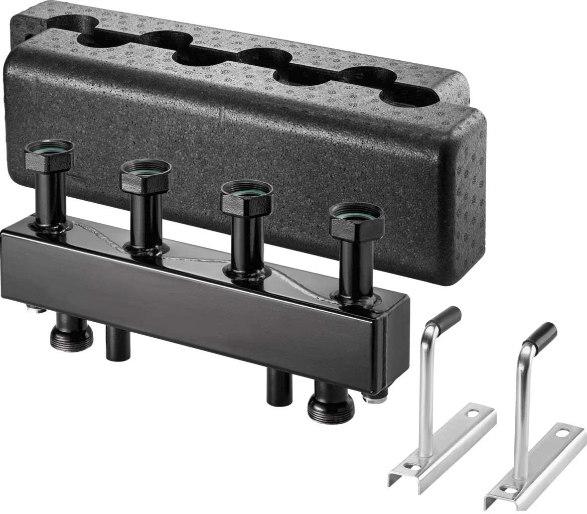 Oventrop Verteilerbalken Für Regumat 1351583 DN25, Für 3 Heizkreise, Stahl