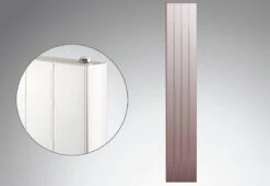 Purmo Faro V Dekorativheizkörper Typ 21 F28211800451130 BH 1800 Mm, BL 470 Mm, Mittenanschluss, Verkehrsweiß RAL 9016