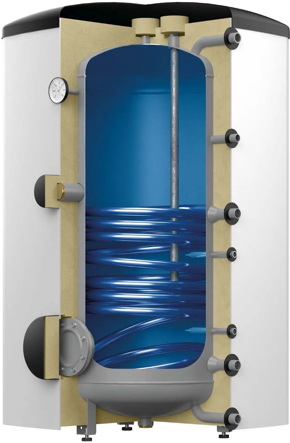 Reflex Storatherm Aqua Speicher 7355100 AF 150/1/M_A, Weiß, Folienmantel, Mit Glattrohrwärmeübertrager