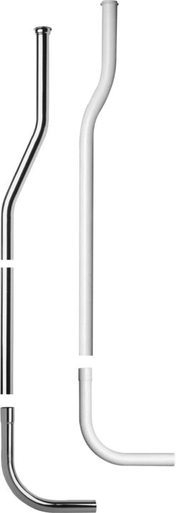 Spülkastenrohr Mit Losem Bogen 65mm Gekröpft, Kunststoff Weiss