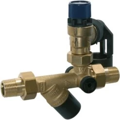 Syr - Sasserath Sicherheitsgruppe 0024.15.011 DN 15, 10 Bar, R 3/4, Rohgelb