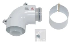 Vaillant Bogen 87 Grad 60/100mm PP 303916 Mit Reinigungsöffnung (Tür)