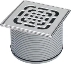 Viega Advantix Aufsatz 555511 150 X 150 Mm, Kunststoff Grau, Mit Edelstahlrahmen 1.4404