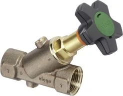 Viega Easytop KFR-Schrägsitzventil 756772 DN 25, Rp 1, Rotguss, Für Wasserzählerbügel