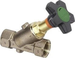 Viega Easytop Schrägsitzventil 756741 DN 32, Rp 1 1/4, Rotguss, Für Wasserzählerbügel