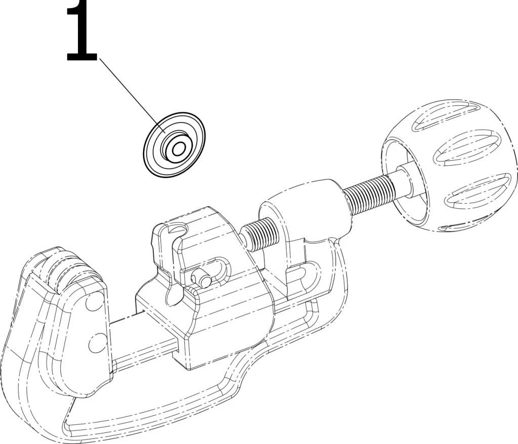 Viega Rohrabschneider 652128 6-35mm, Stahl, Für Kupfer-/Edelstahl-Rohr – Bild 3