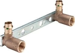 Viega Sanpress Montageeinheit 124502 15 Mm X Rp 1/2 X 45 X 150/200 Mm, Rotguss Oder Siliziumbronze, SC-Contur