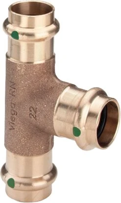 Viega Sanpress T-Stück 314224 42 X 15 X 42 Mm, Mit SC-Contur, Rotguss Oder Siliziumbronze