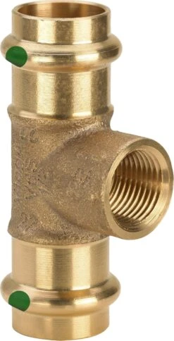 Viega T-Stück Sanpress 2217.2 28 X Rp 1/2 X 28 Mm, Rotguss Oder Siliziumbronze, SC-Contur