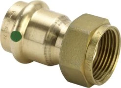 Viega Verschraubung Sanpress 2263 22 Mm X G 3/4, Rotguss Oder Siliziumbronze, Flachdichtend, SC-Contur