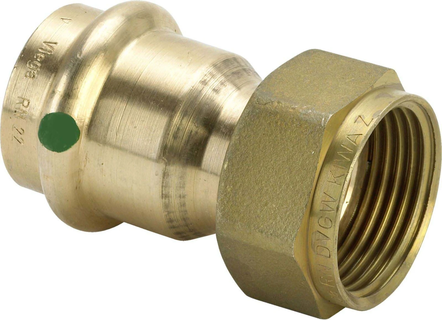 Viega Verschraubung Sanpress 2263 22 Mm X G 3/4, Rotguss Oder Siliziumbronze, Flachdichtend, SC-Contur