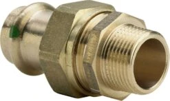 Viega Verschraubung Sanpress 2265 18 Mm X R 3/4, Rotguss Oder Siliziumbronze, Flachdichtend, SC-Contur