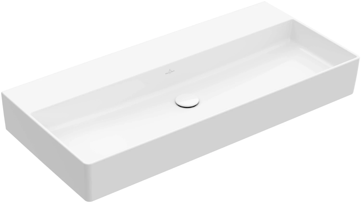 Villeroy & Boch Memento 2.0 Waschtisch 4A221FR1 100 X 47 Cm, Weiß Alpin C-plus, Ohne Hahnloch, Ohne Überlauf