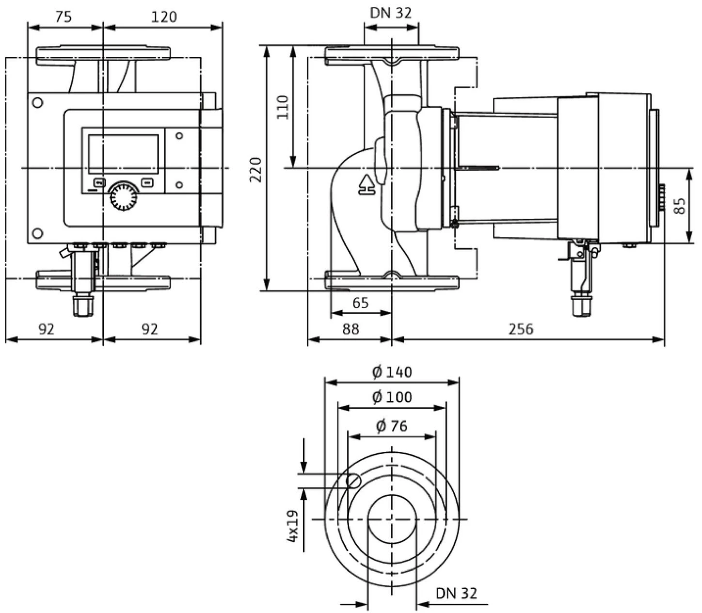 Wilo Stratos MAXO Nassläufer-Pumpe 2186266 32/0,5-8, PN 16, Flansch – Bild 2