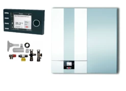 Wolf CGW-2-14/100 14kW Gasbrennwert-Zentrale Paket Mit Schichtenspeicher, Bedienmodul BM2, Anschlusszubehör Aufputz