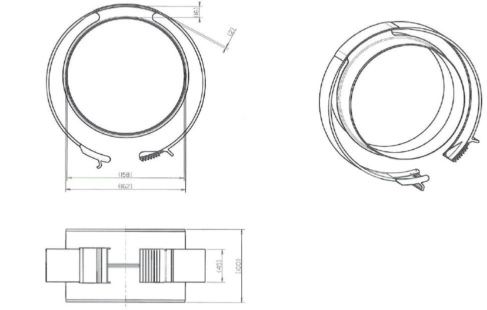 Wolf CWL Excellent ISO-Rohr-Klemmring 2577365 DN 160, Zum Verbinden Der Formteile – Bild 2
