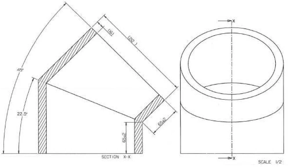 Wolf CWL Excellent ISO-Rohrbogen 2576014 45Grad, DN 180 – Bild 2
