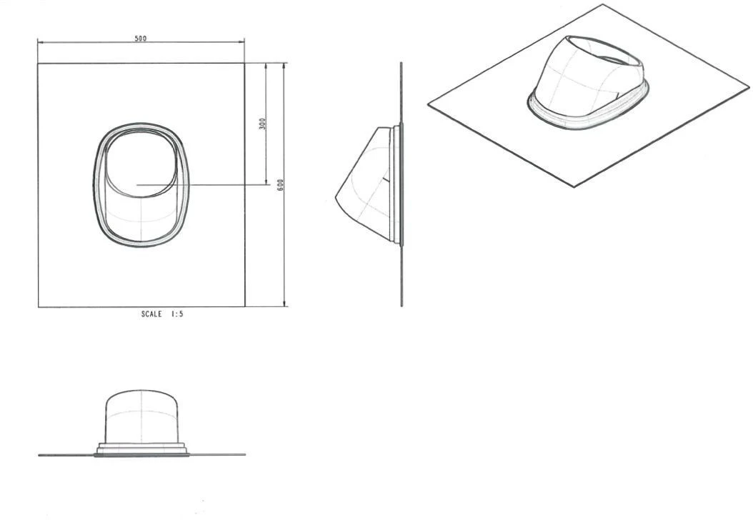 Wolf CWL Excellent Universaldachpfanne 2577001 25Grad Bis 45Grad, Für CWL 180/300, Schwarz – Bild 2