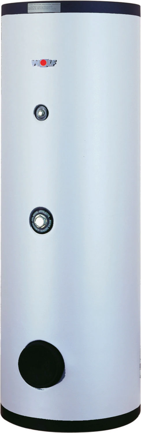 Wolf Se-2 Standspeicher 2444166 500 L, Silber, Stahl, Doppelt Emailliert
